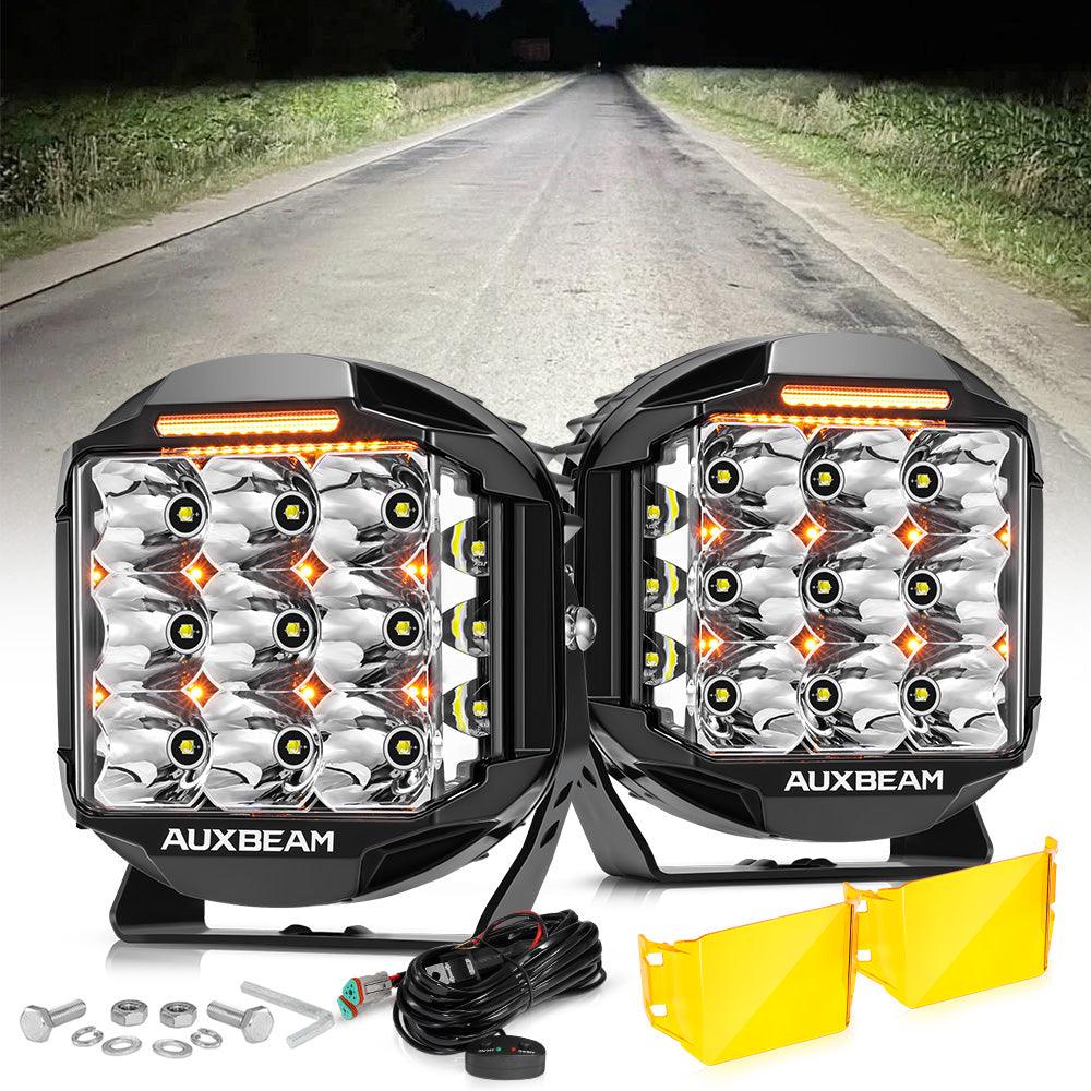 V-MAX Series Combo Beam Side Shooter LED Pod Lights with Amber DRL