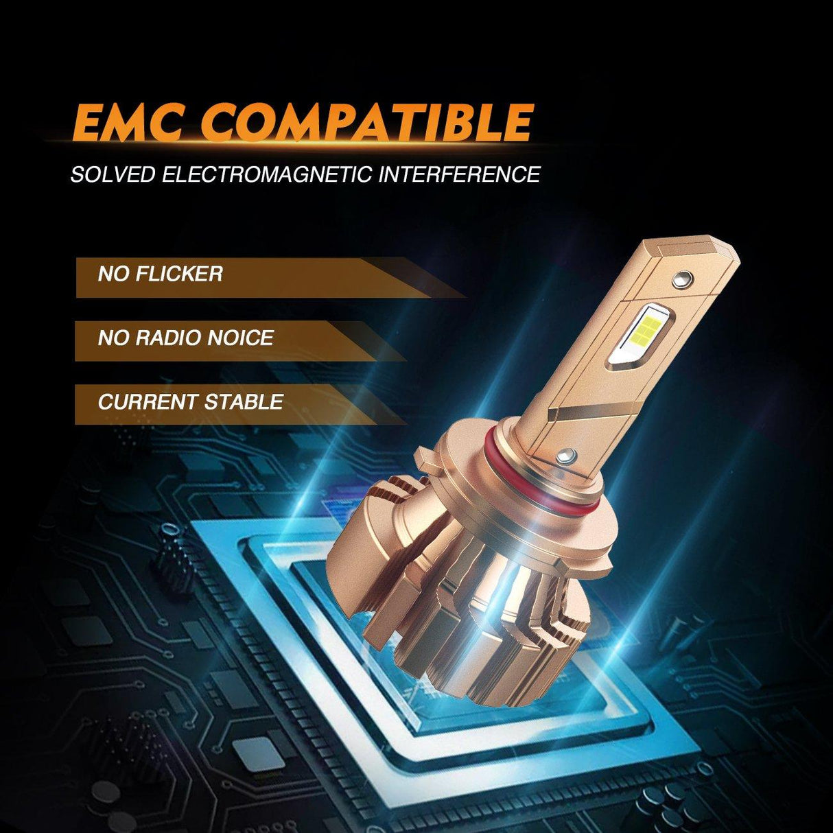 9005+H11 LED Headlight Bulbs 44W 4000LM X60 Series Fanless 6500K Cool White | 4 Bulbs