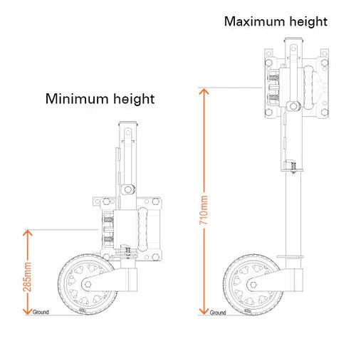 ARK XO750 OFFROAD TRAILER JOCKEY WHEEL Tipella Backcountry