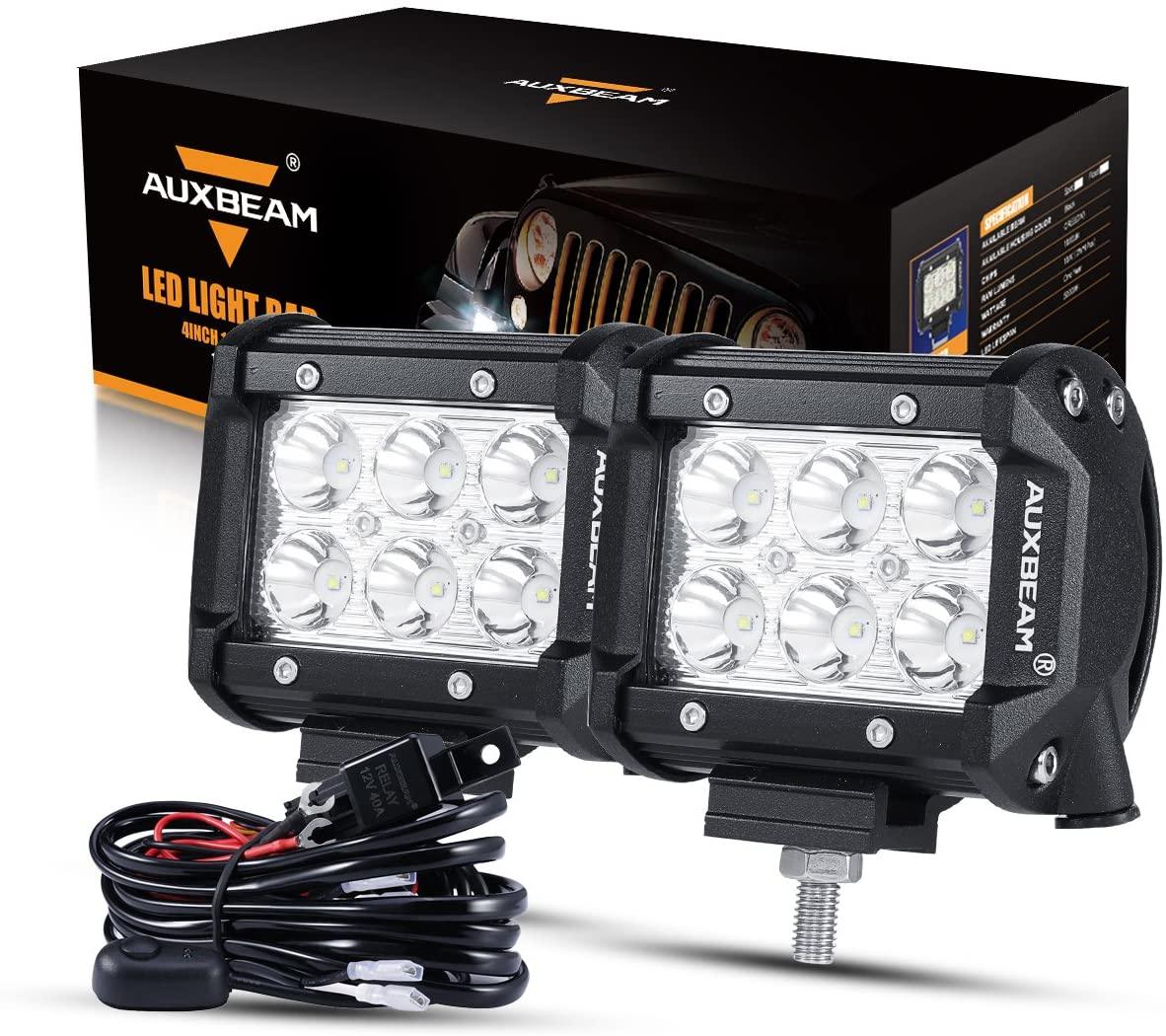 4 inch LED Pod Lights&Double-layer Pillar Mounting Bracket for 14-21 Polaris RZR XP 1000, 15-19 Polaris RZR 900