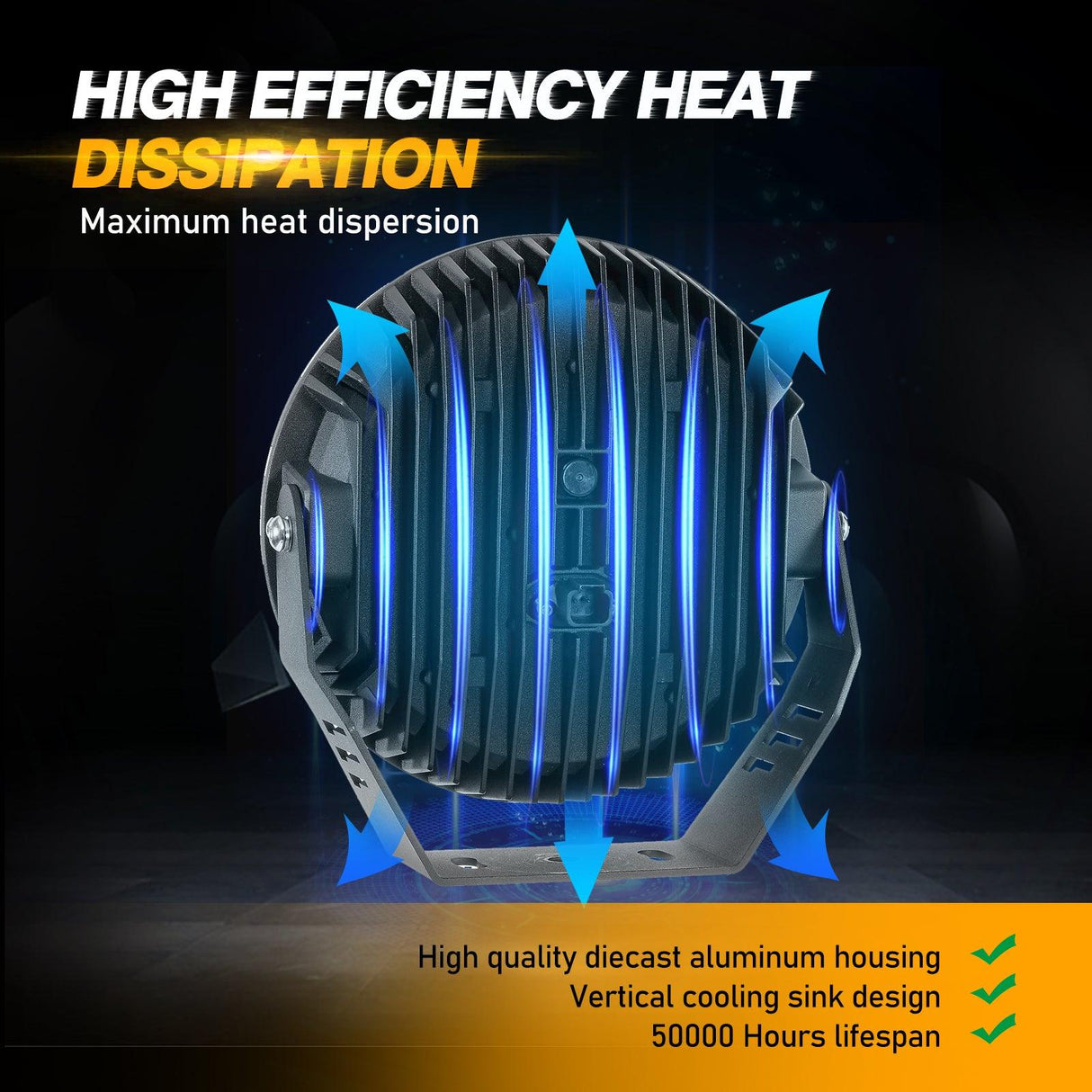 (2pcs/set) 9 INCH 270W 37776LM 360-PRO Series Custom Lens Offroad LED Driving Lights+Amber/Black Covers(Optional) for JEEP WRANGLER JL JK TJ