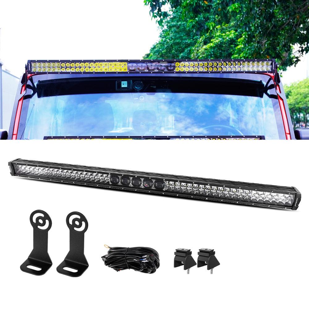 NEW 5D-PRO Series Spot Led Light Bars with DT Wiring Harness Kit For JEEP