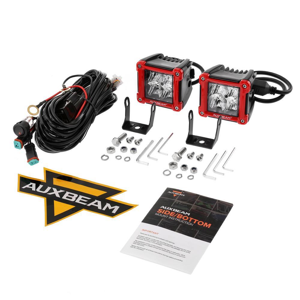 3 Inch LED Pods Light Spot/Flood Beam & A-pillar Mounting Brackets for for 2013-2021 Polaris Ranger models with the PRO-FIT cage