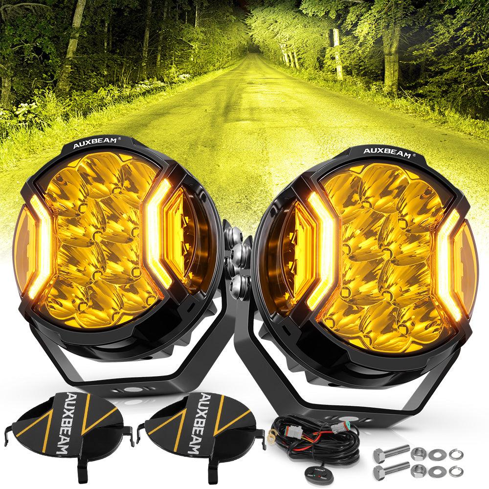 V-ULTRA Series LED Side Shooter Amber/White Pod Lights with Amber DRL