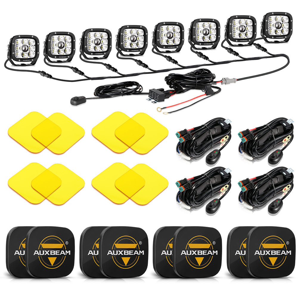 XP-ULTRA Series 5 Inch 110W 11000LM White/Amber LED Driving Lights Pods Light