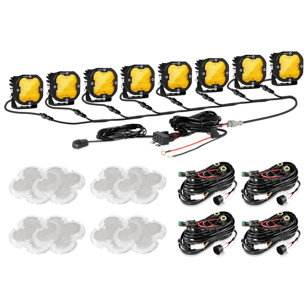 XP-ULTRA Series 3 Inch 80W 9600LM LED Pods Lights White&Amber