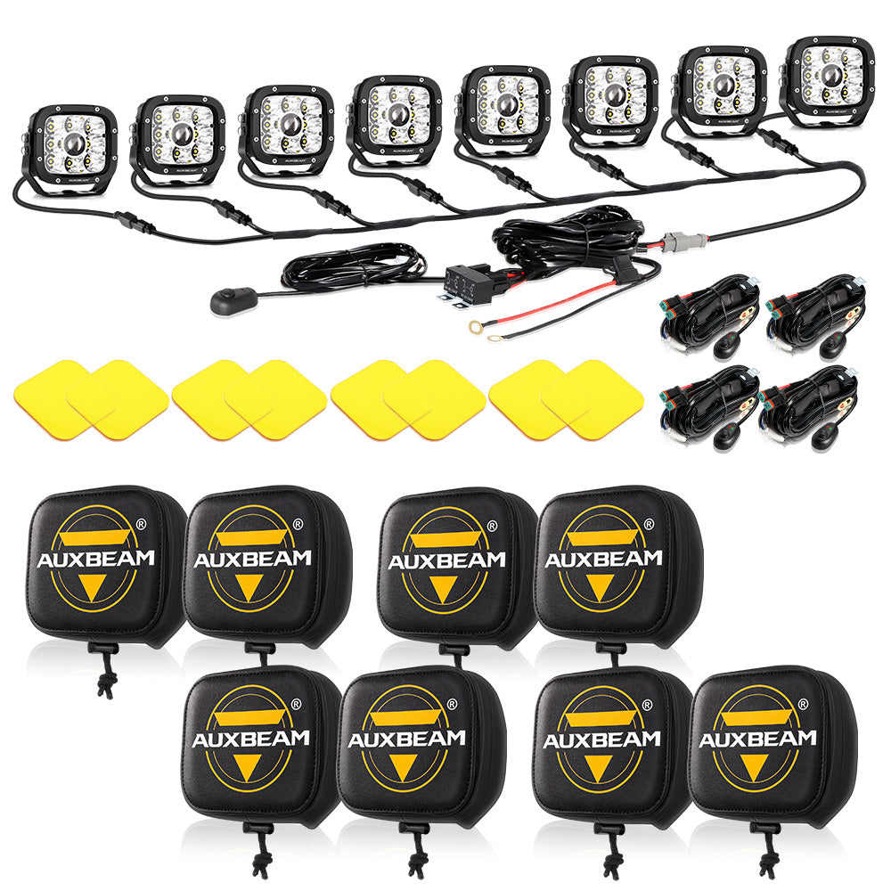 XP-ULTRA Series 5 Inch 110W 11000LM White/Amber LED Driving Lights Pods Light