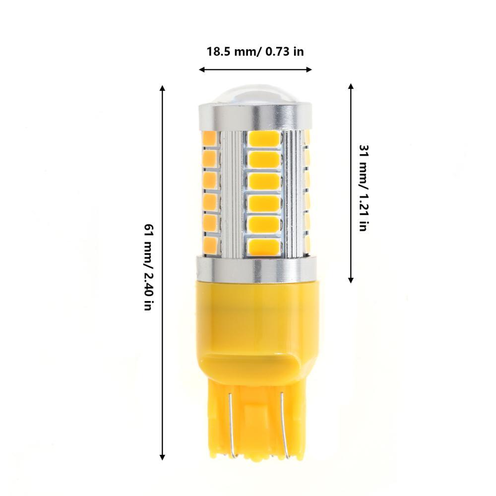 (2PCS/SET) 7443/7440 Amber Brake Light Car LED Light Bulb