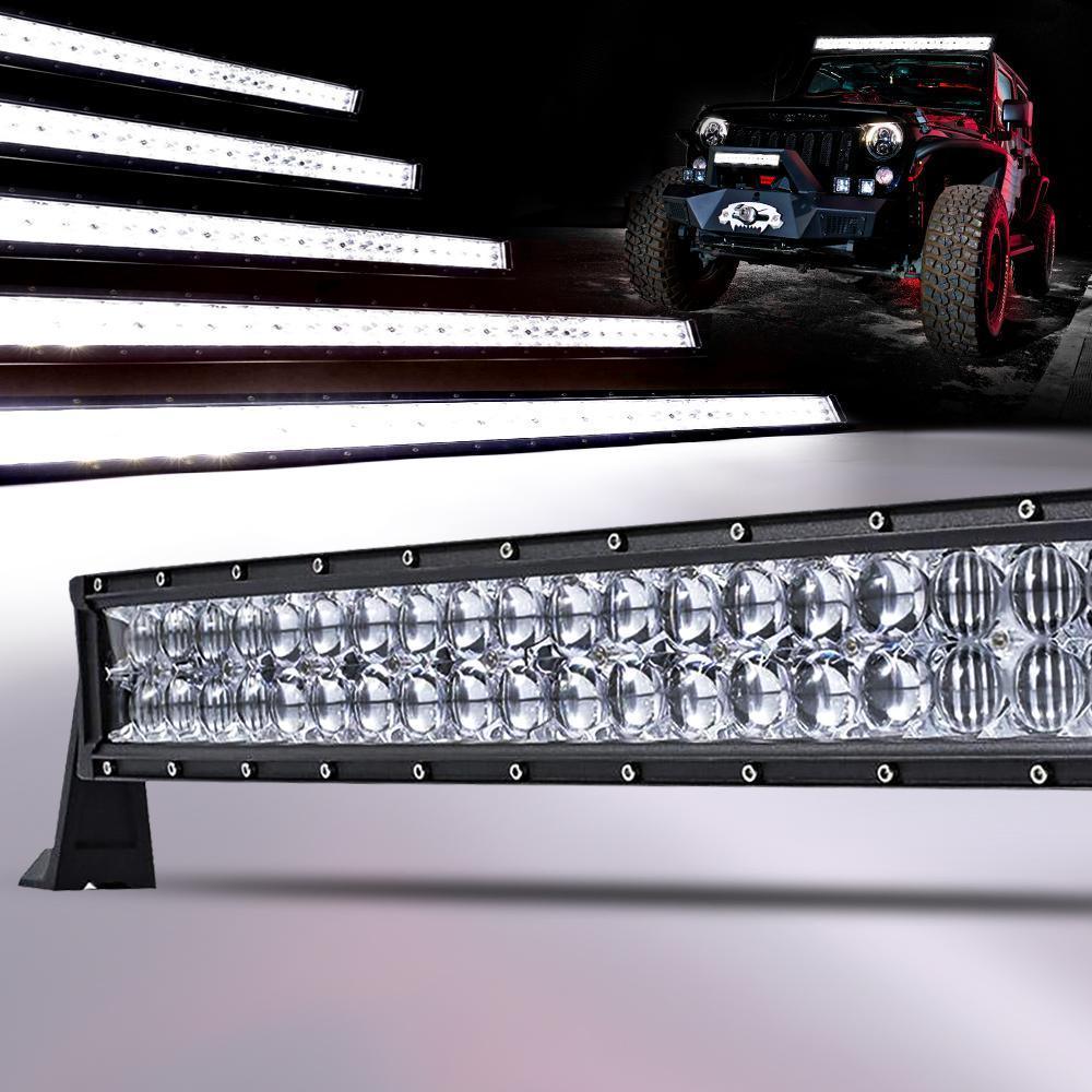 22 Inch-52 Inch 5D Series Straight/Curved Combo Beam Double Row LED Light Bar for Chevy Tahoe