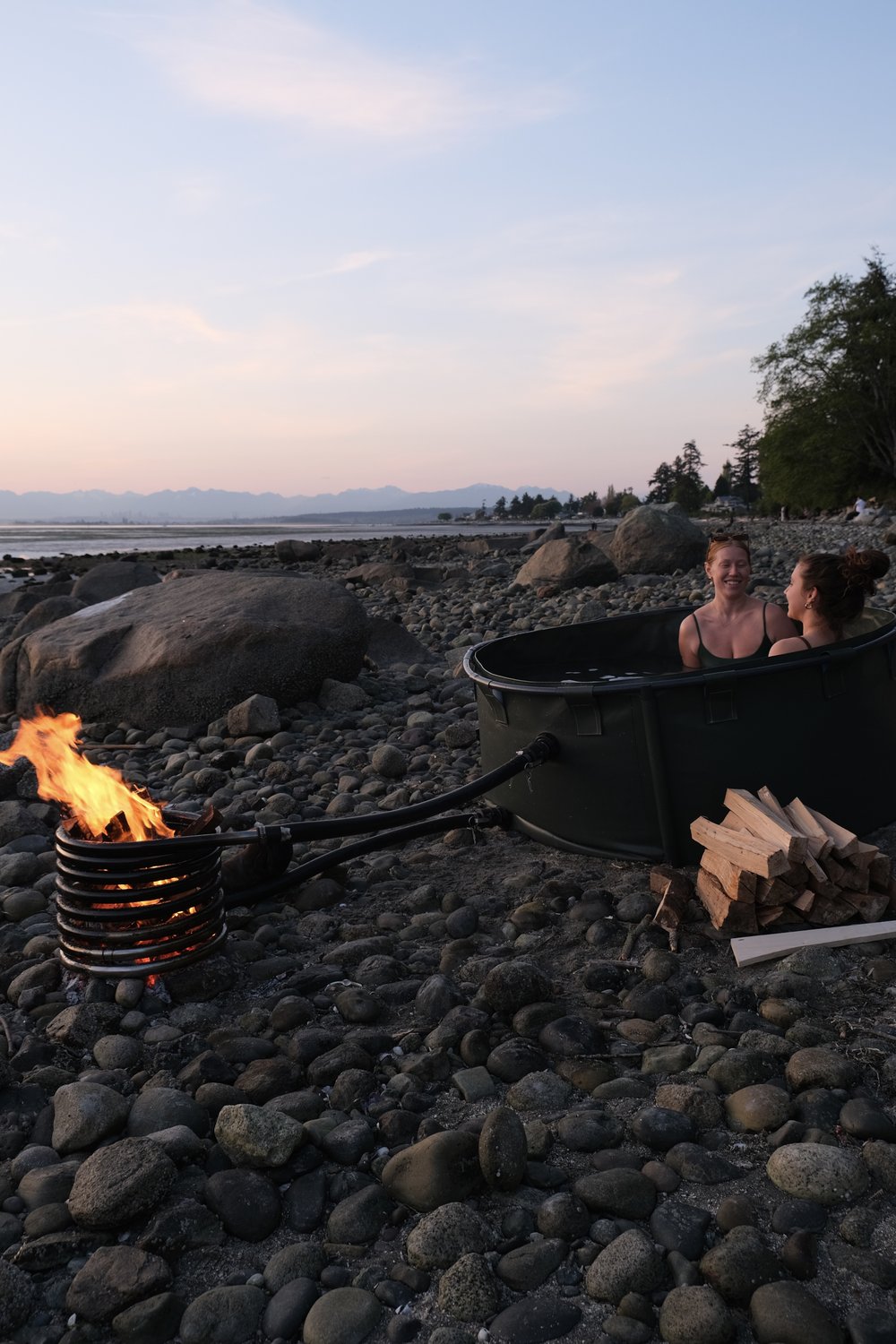 Bush Bath 600 – 3–4 Person Portable Wood-Fired Hot Tub (600L) Stoke & Soak Wood-Fired Hot Tubs