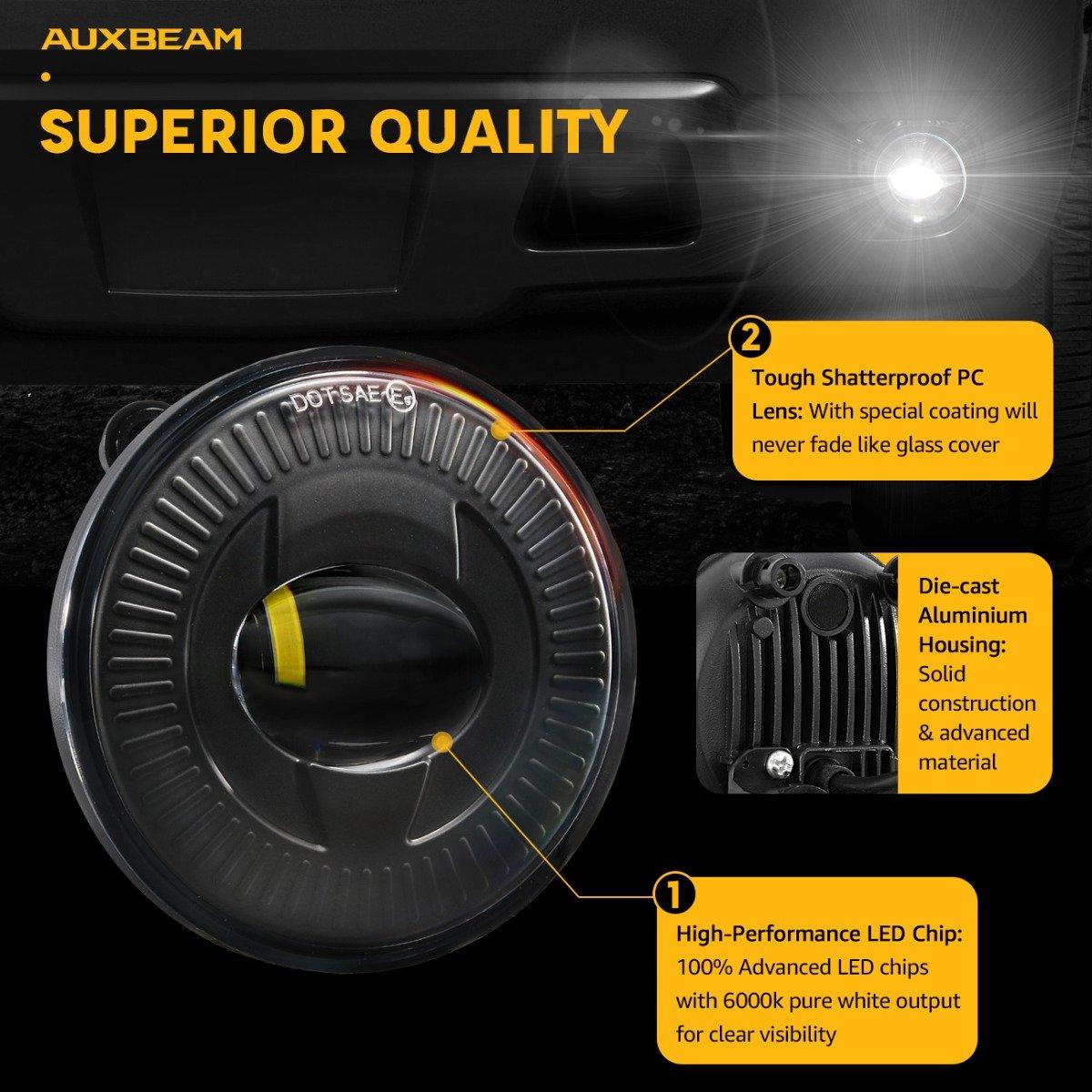 (2pcs/set) 24W Round Black LED Fog Lights 5202 for GMC Acadia 2007 2008 2009 2010 2011 2012