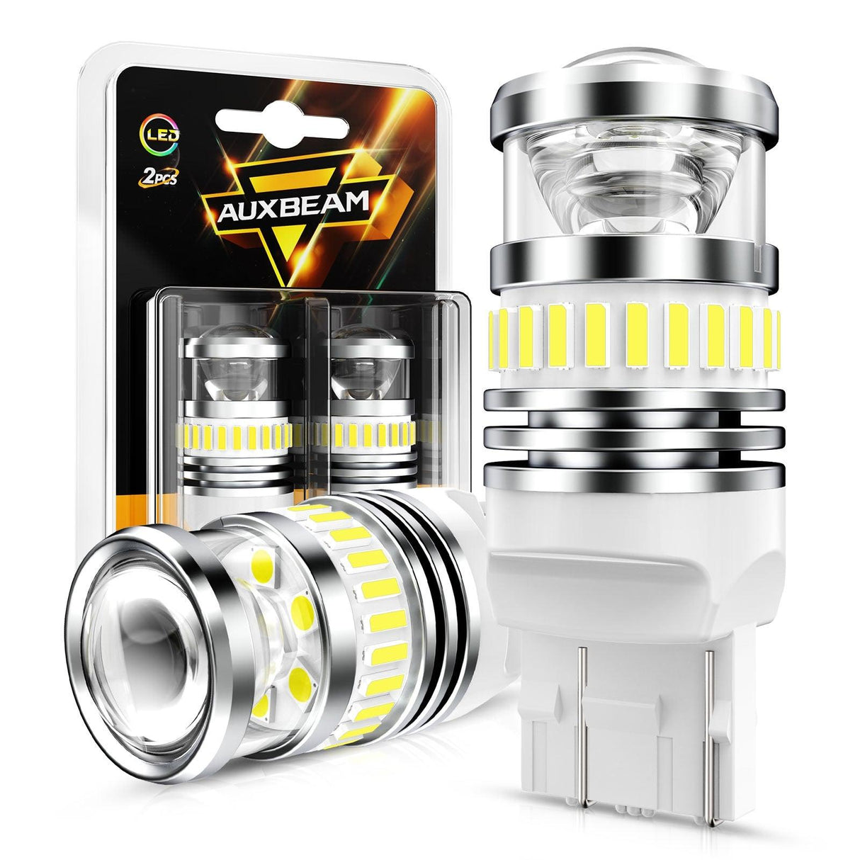 T20 7443 7440 LED Backup Reverse/Turn Signal/Brake Tail Light Bulbs 11W 4000LM 6500K White B1 Series | 2 Bulbs