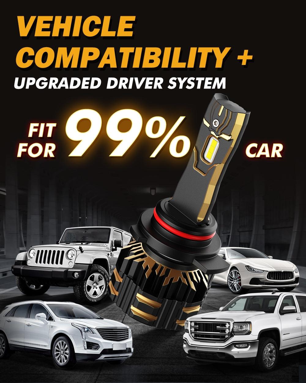 For 2013-2019 GMC Acadia Halogen 9012 LED Headlight Bulbs