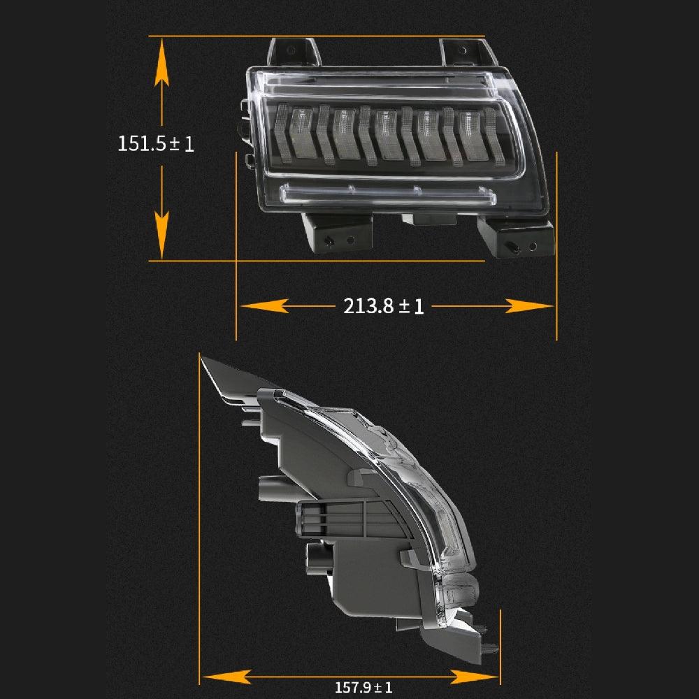 Upgraded Fender Flares Lights, LED Sequential Flashing Turn Signal with DRL Jeep Wrangler JL Sport/Sports JT Sport/Sports