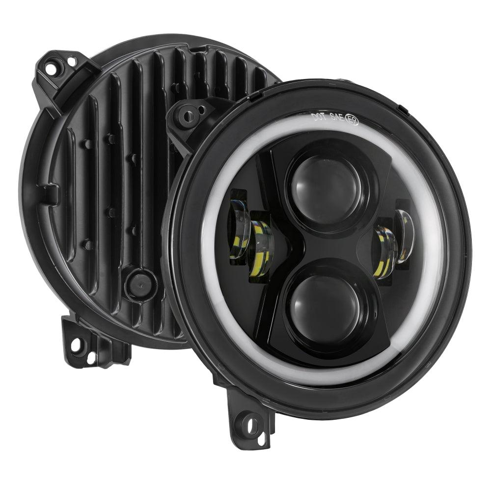 Upgraded RGB 9 Inch Headlights + 4 Inch Fog Lights Combo for Jeep Wrangler JL with APP Control