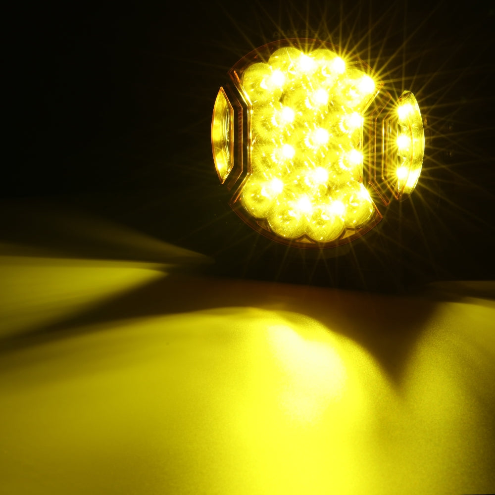V-ULTRA Series | 7 Inch 226W LED Side Shooter Amber Pod Lights with Amber DRL