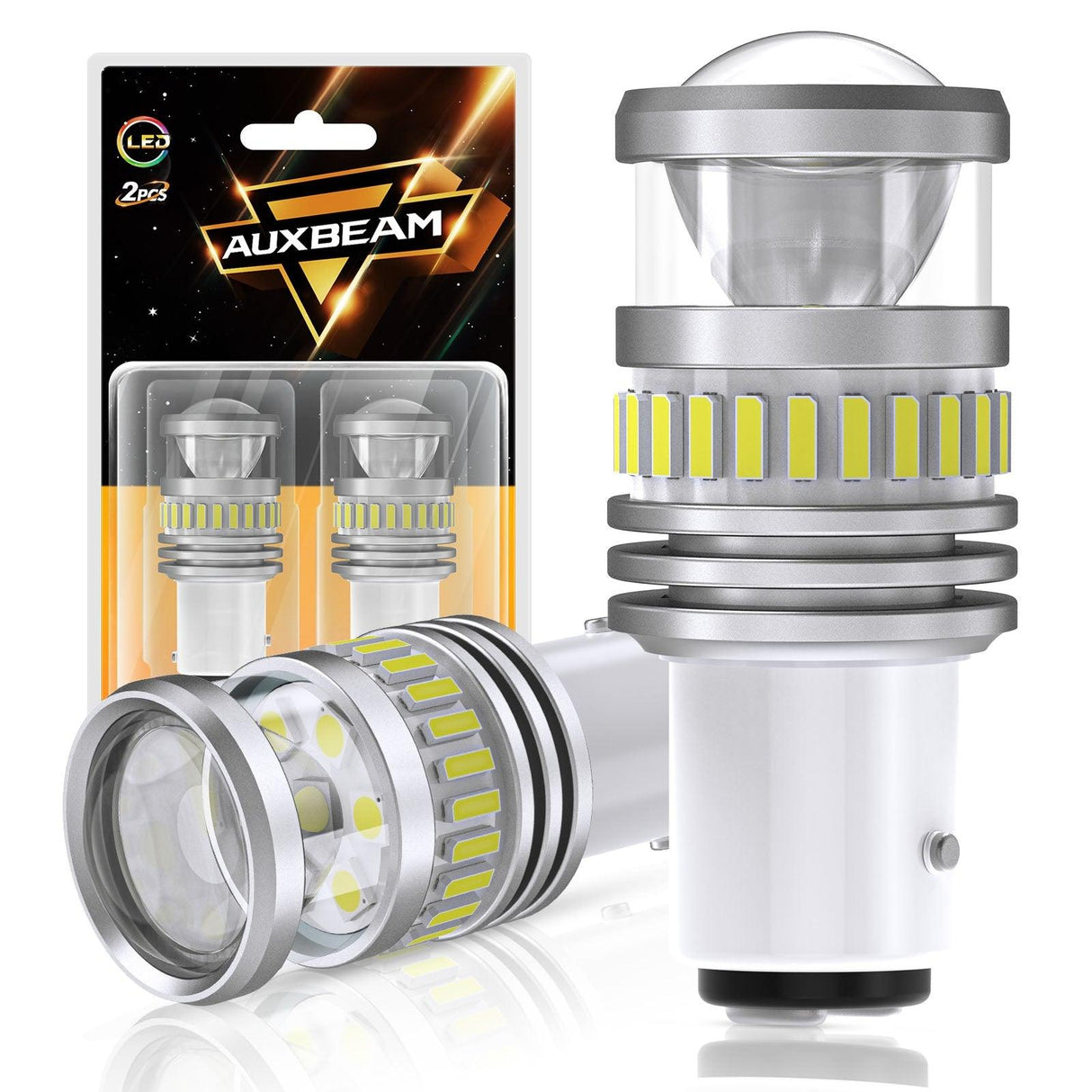 1157 BAY15D LED Backup Reverse/Turn Signal/Brake Tail Light Bulbs 11W 4000LM 6500K White B1 Series | 2 Bulbs