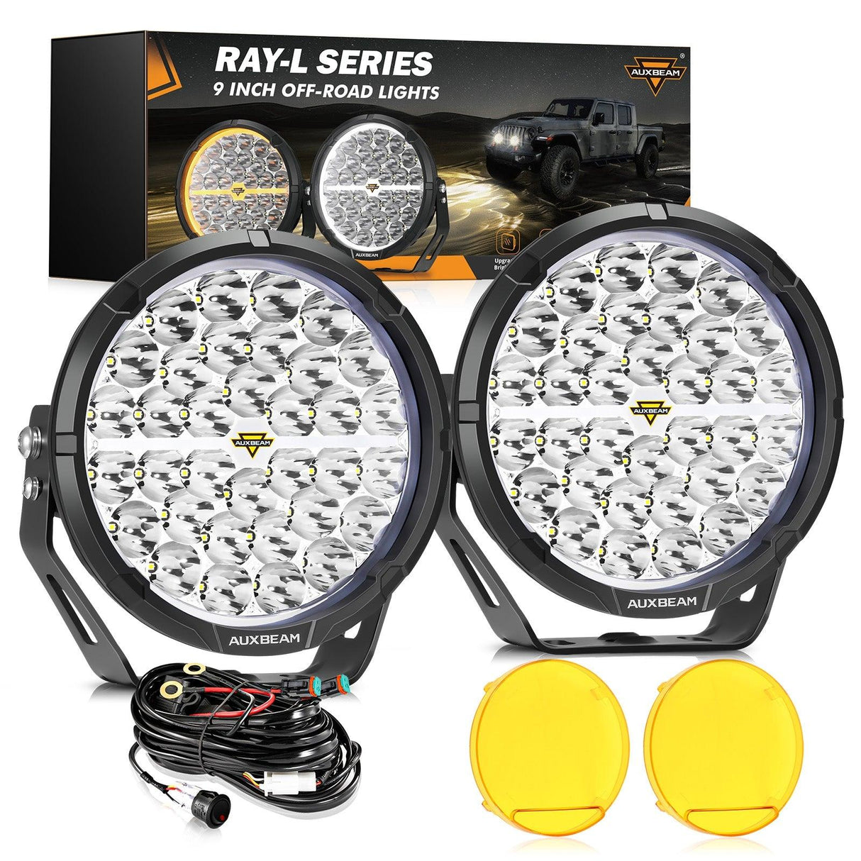 RAY-L Series 7/9 Inch Dual DRL Offroad LED Driving Lights