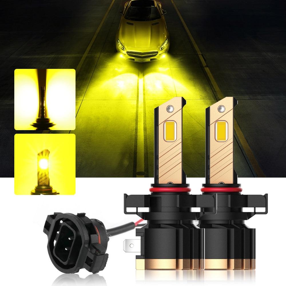 5202 5202 5201 PS24W H16EU LED Fog Light/DRL Bulbs 44W 8000LM 3000K Golden Yellow Z3 Series | 2 Bulbs