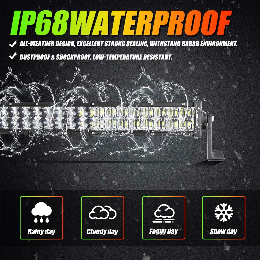 New 22 Inch V-PRO Series Straight RGBW Color Changing Off Road Led Light Bar
