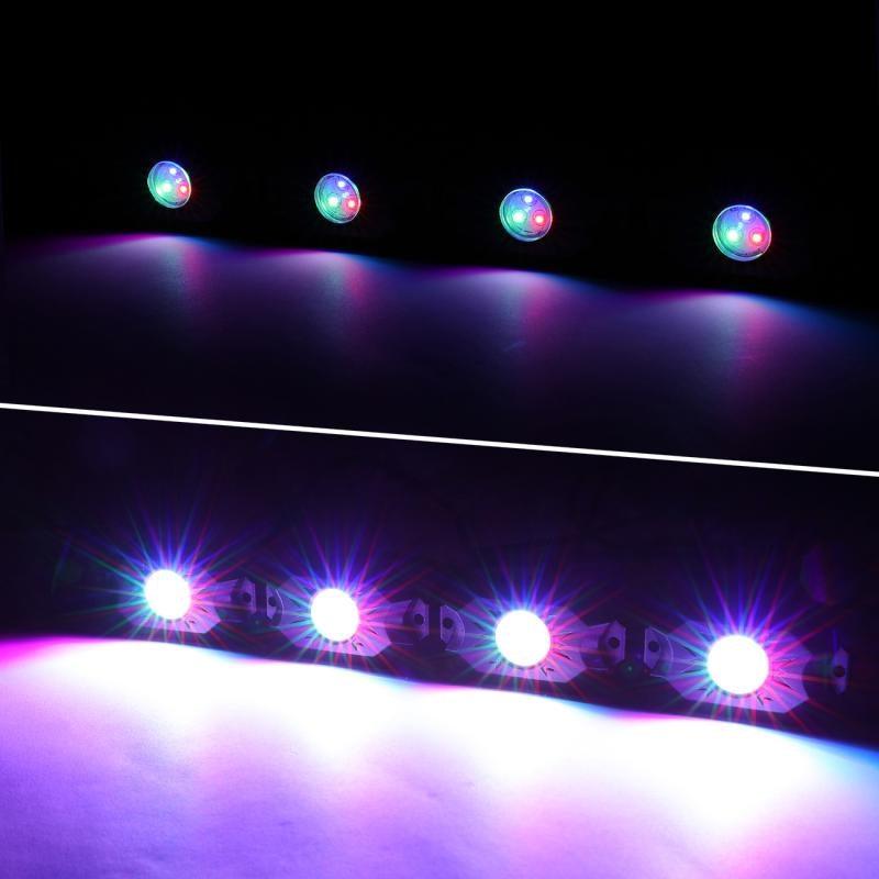 2Pcs 4FT RGB LED Whip Lights with Turn Signal & Brake Light + RGB LED Rock Lights Set with Bluetooth Controlled