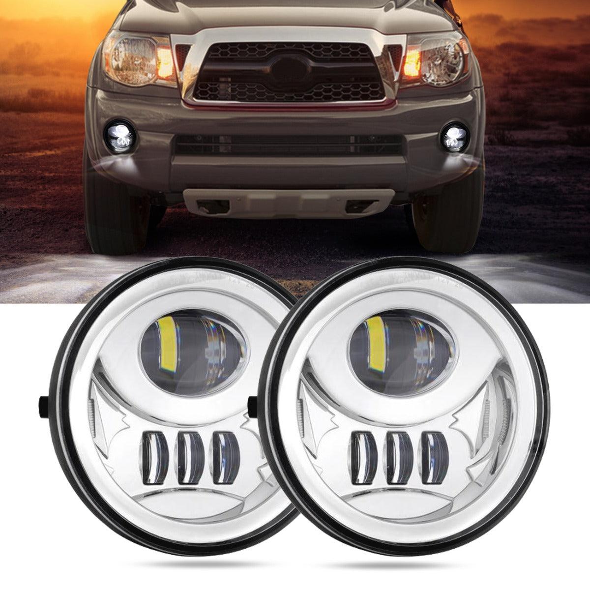 (2pcs/set) 27W Chrome LED Fog Light Assembly for Toyota Tacoma 2005-2011/ Toyota Solara 2004-2006/ Toyota Sequoia 2008-2015/ Toyota Tundra 2007-2013