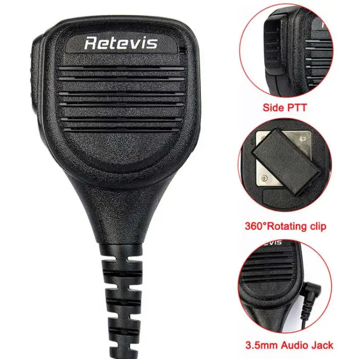 Retevis Medium Duty Speaker Microphone - "K" Plug - C9050A
