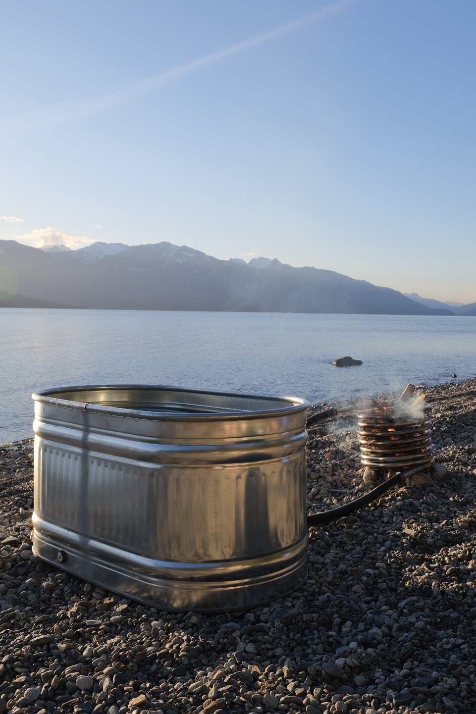 The Smokey Solo Soaker – 1–2 Person Galvanized Steel Wood-Fired Hot Tub Stoke & Soak Wood-Fired Hot Tubs