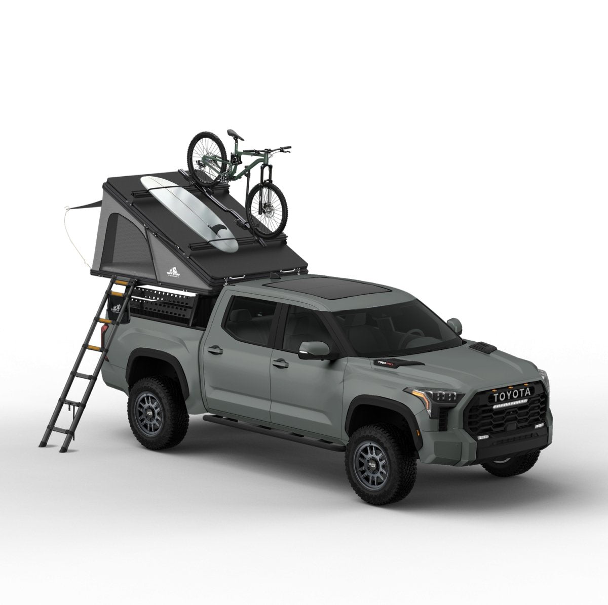Alpine 61 Hardshell Rooftop Tent, Aluminum, 2-3 Person, Black Tuff Stuff Overland