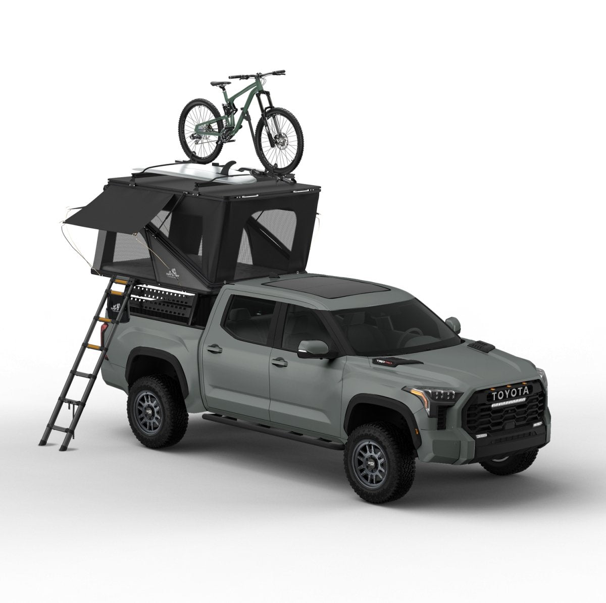 Alpine 61 Hardshell Rooftop Tent, Aluminum, 2-3 Person, Black Tuff Stuff Overland