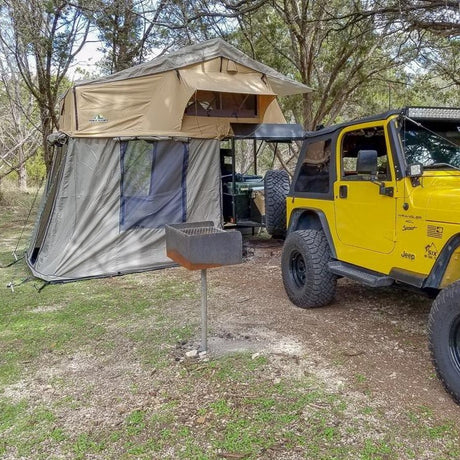 Elite Rooftop Tent Includes Annex Room, 4-5 Person, Tan Tuff Stuff Overland