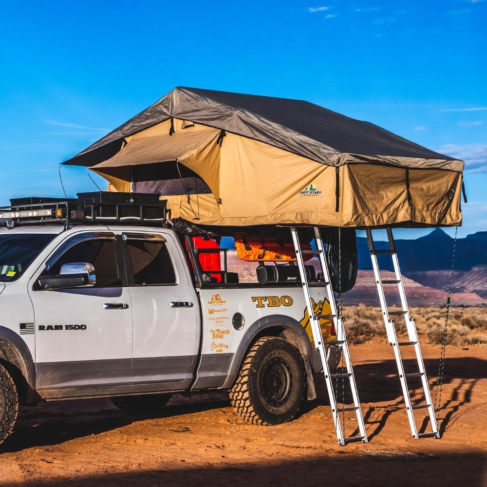 Elite Rooftop Tent Includes Annex Room, 4-5 Person, Tan Tuff Stuff Overland