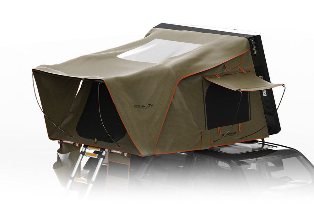Tuff Stuff STEALTH Hardshell Rooftop Tent, Aluminum, 3-4 Person Tuff Stuff Overland