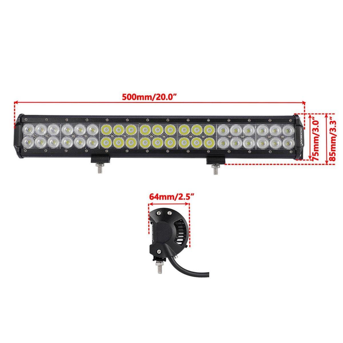 20 inch Classic-SM Series Dual Row LED Light Bar 6000K White Combo