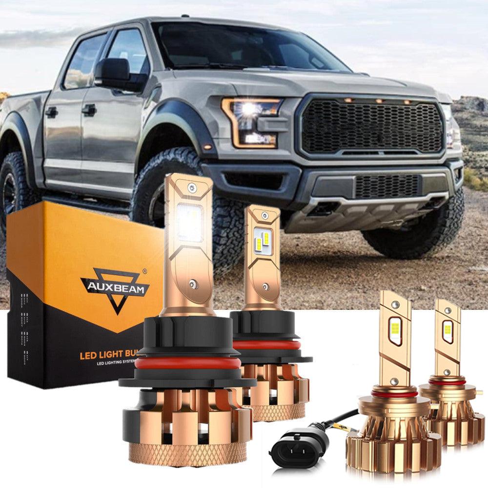 For 2000-2004 FORD F150 F250 F350 F-16 Plus Series 9007 Built-in Canbus Automotive Grade 14000LM LED Light Bulbs High Low Beam Bundle
