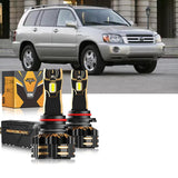 For 2004-2007 Toyota Highlander 9005 9006 LED Headlight Bulbs Bundle
