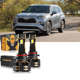 For 2014-2020 Toyota Highlander 9005 H11 LED Headlight Bulbs Bundle