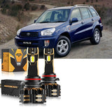 For 2000 Toyota RAV4 9005 9006 LED Headlight Bulbs Bundle