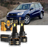 For 2000 Toyota RAV4 9005 9006 LED Headlight Bulbs Bundle
