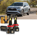 For 2014-2020 Toyota Highlander 9005 H11 LED Headlight Bulbs Bundle