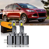 For 2013-2016 Ford Escape H1 D3S LED Headlight Bulbs Bundle with HID Headlamps
