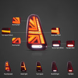 LED Tail Lights Assembly For 2001-2006 BMW Mini R50 R52 R53
