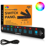 AS-R80 RGB Slim Switch Panel, Toggle/ Momentary/ Pulsed Mode Supported(One-Sided Outlet)