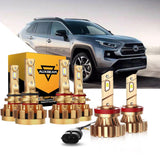 For 2006-2015 Toyota RAV4 F-16 Plus Series Built-in Canbus Automotive Grade 14000LM LED Light Bulbs High Low Beam Bundle
