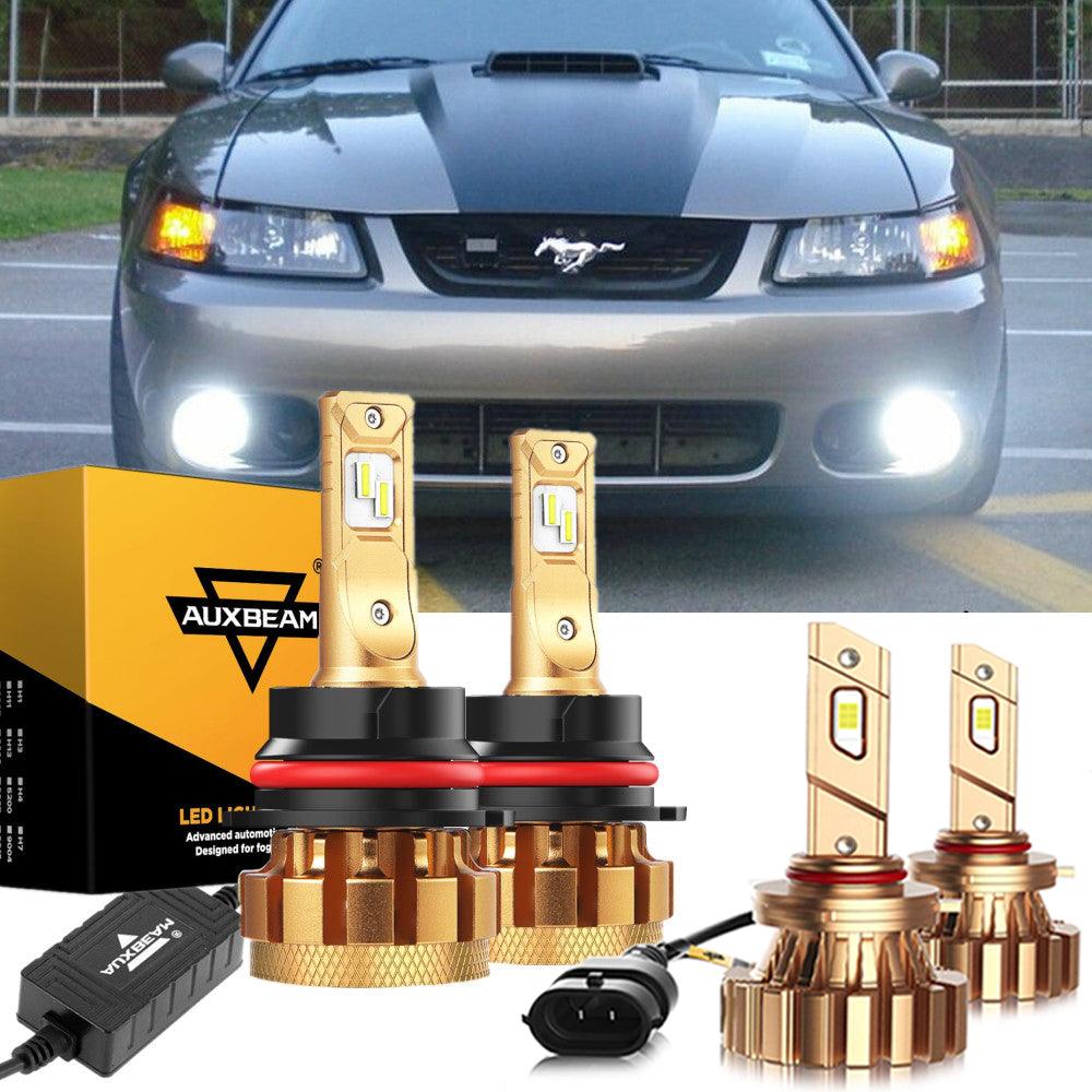 For 2003-2004 Ford Mustang SVT COBRA F-16 Plus Series Built-in Canbus Automotive Grade 14000LM LED Light Bulbs High Low Beam Bundle
