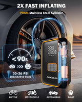 🆕AJ3000 Series 3000A Jump Starter with Air Compressor 120PSI Tire Inflator For 8L Gas/ 6L Diesel Engine