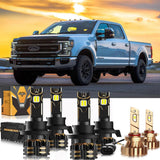For 2020 Ford F-250 Super Duty  H13 LED Headlight Bulbs Bundle