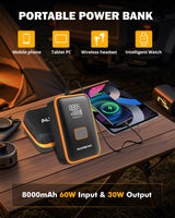 🆕AJ3000 Series 3000A Jump Starter with Air Compressor 120PSI Tire Inflator For 8L Gas/ 6L Diesel Engine