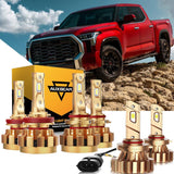 For 2007-2013 Toyota Tundra F-16 Plus Series Built-in Canbus Automotive Grade 14000LM LED Light Bulbs High Low Beam Bundle
