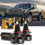 For 2002 GMC Sierra 1500 9005 LED Headlight Bulbs Bundle